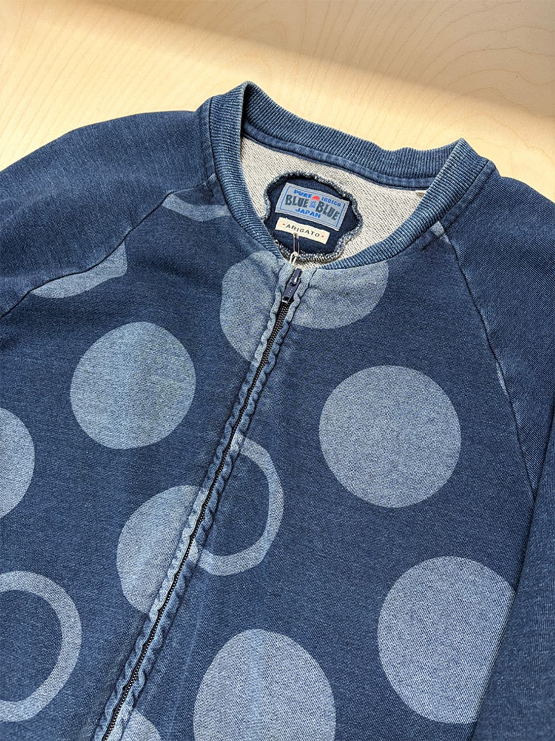 인디고 도트 스웻 집업 상품이미지4