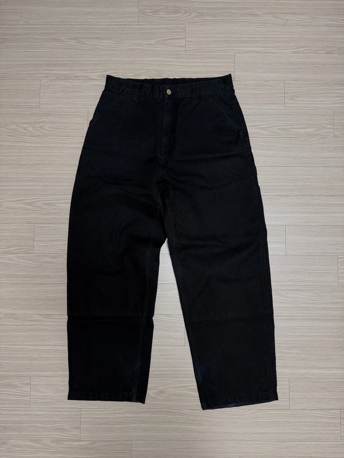 칼하트 wip 와이드 패널 팬츠 블랙 상품이미지4