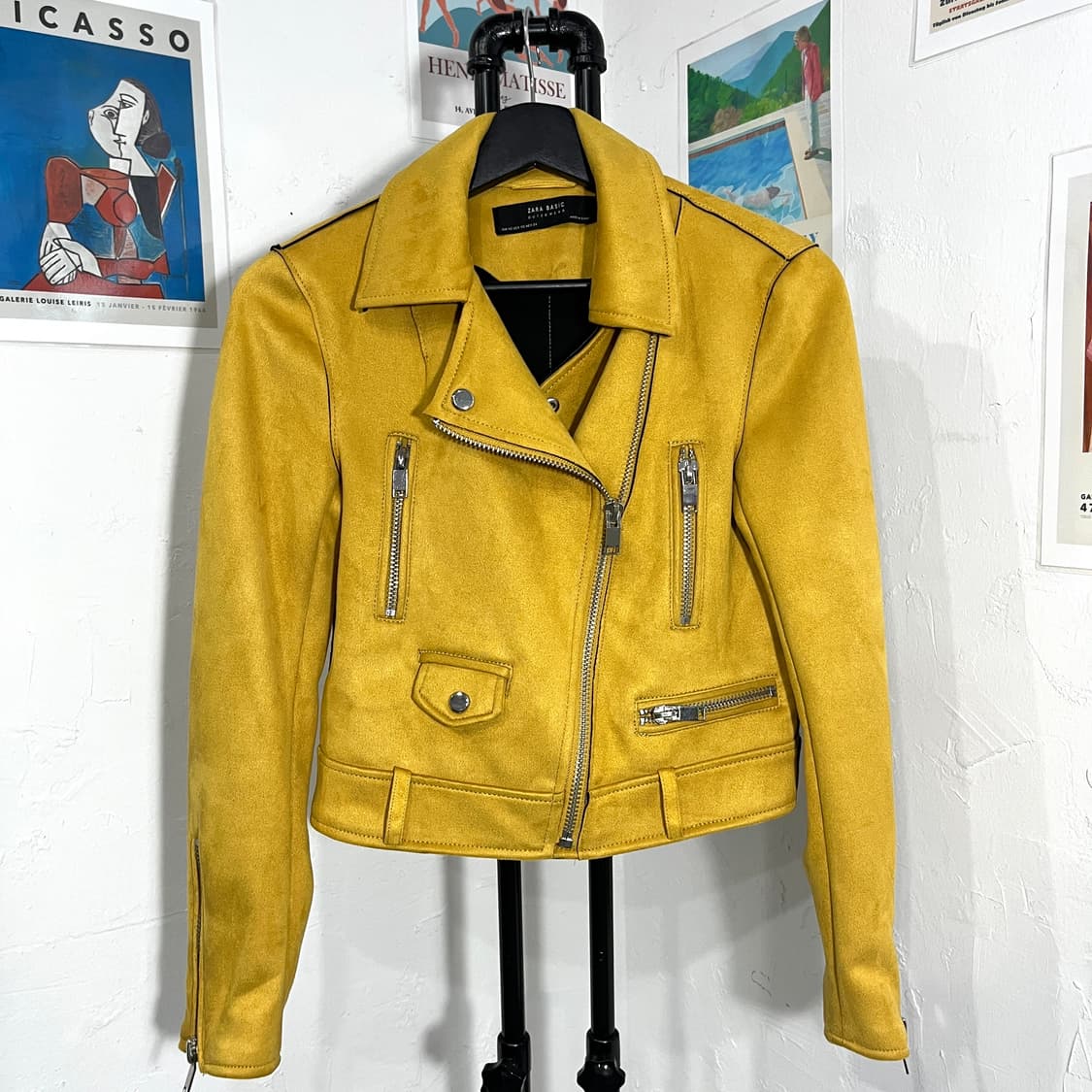 자라 스웨이드 크롭 라이더 자켓 상품이미지2