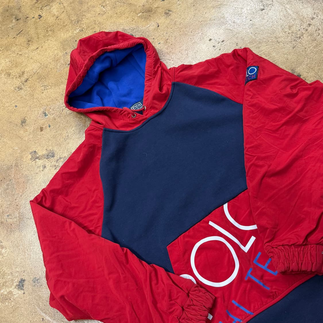 [정품/L] 폴로 랄프로렌 테크 레드 네이비 후드티 b16 상품이미지1