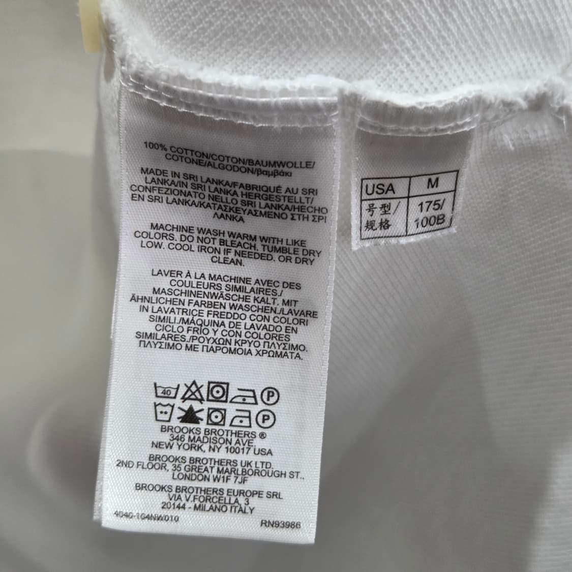 브룩스브라더스 피케 카라 반팔티 화이트 M 상품이미지4