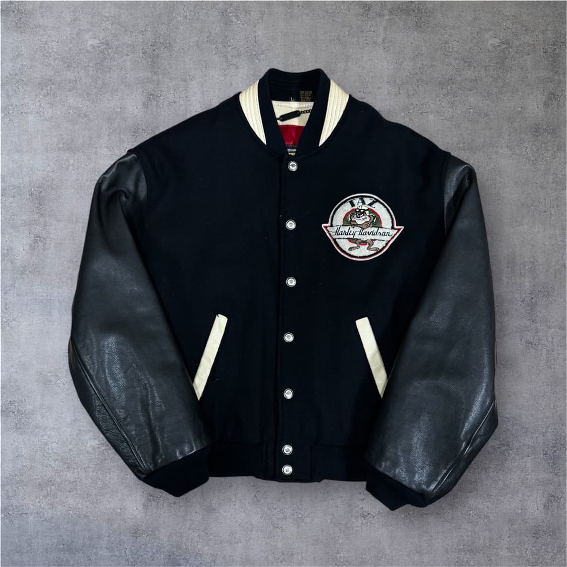 할리데이비슨 워너브라더스 타즈 레더 바시티 자켓L 상품이미지3