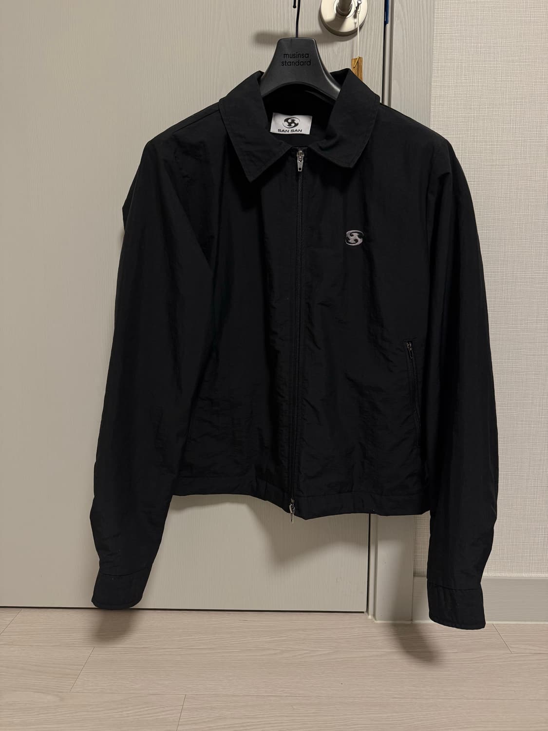 산산기어 크롭 코치 자켓 블랙 상품이미지4