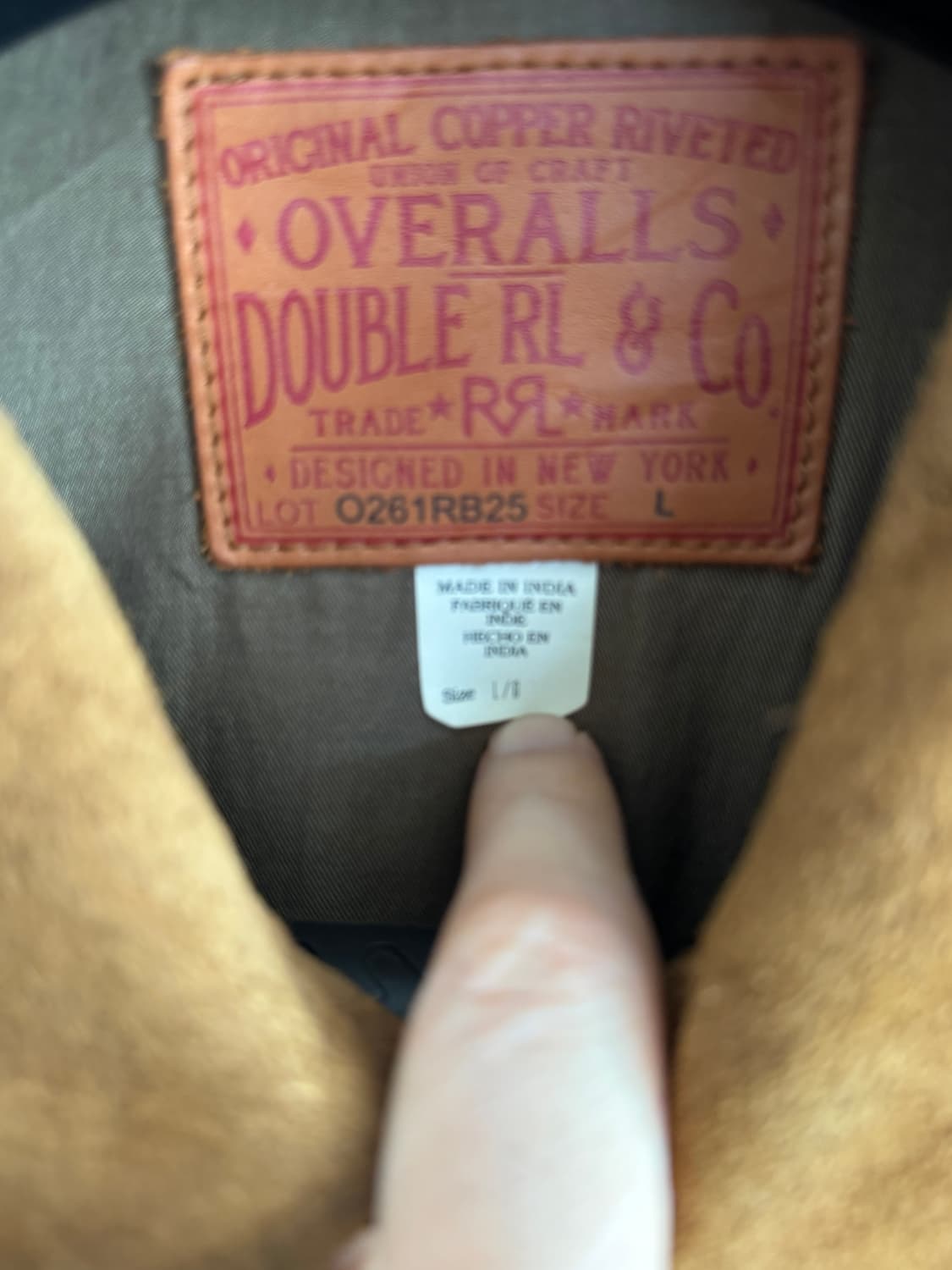 [L] RRL 러프아웃 스웨이드 자켓 브라운 /뉴스보이 카코트 상품이미지5