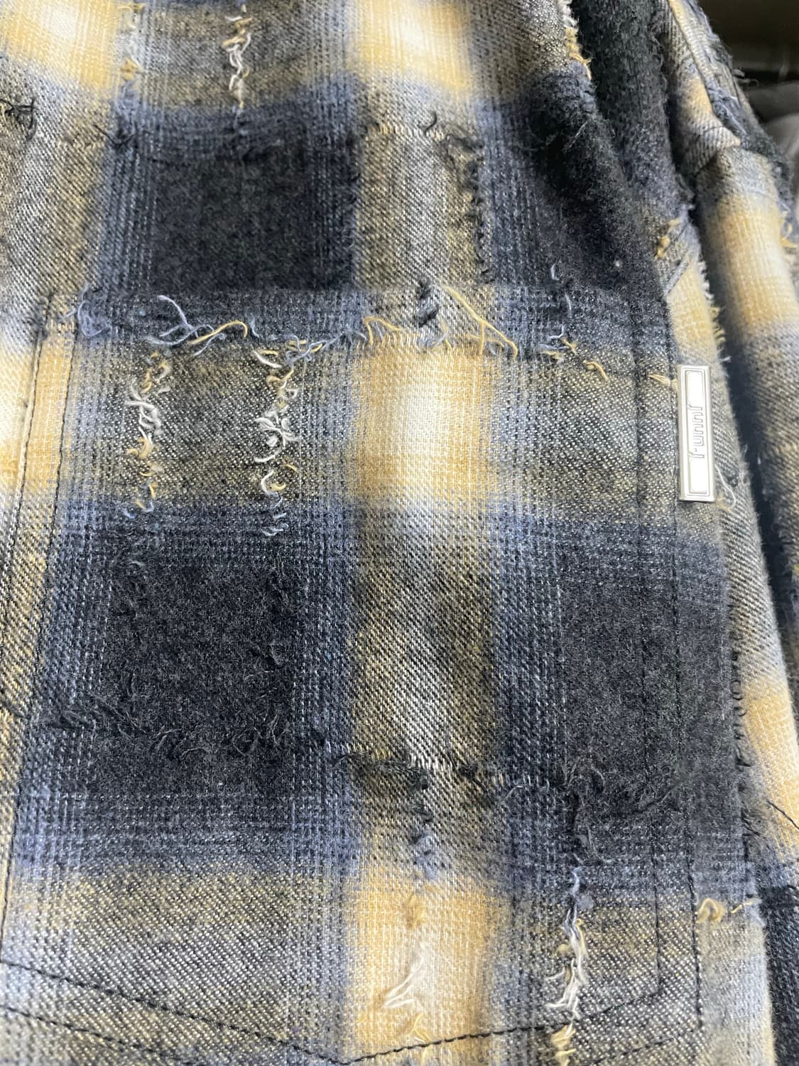 준지 25FW 그리드 니들 체크 루즈핏 셔츠 50Size 상품이미지3