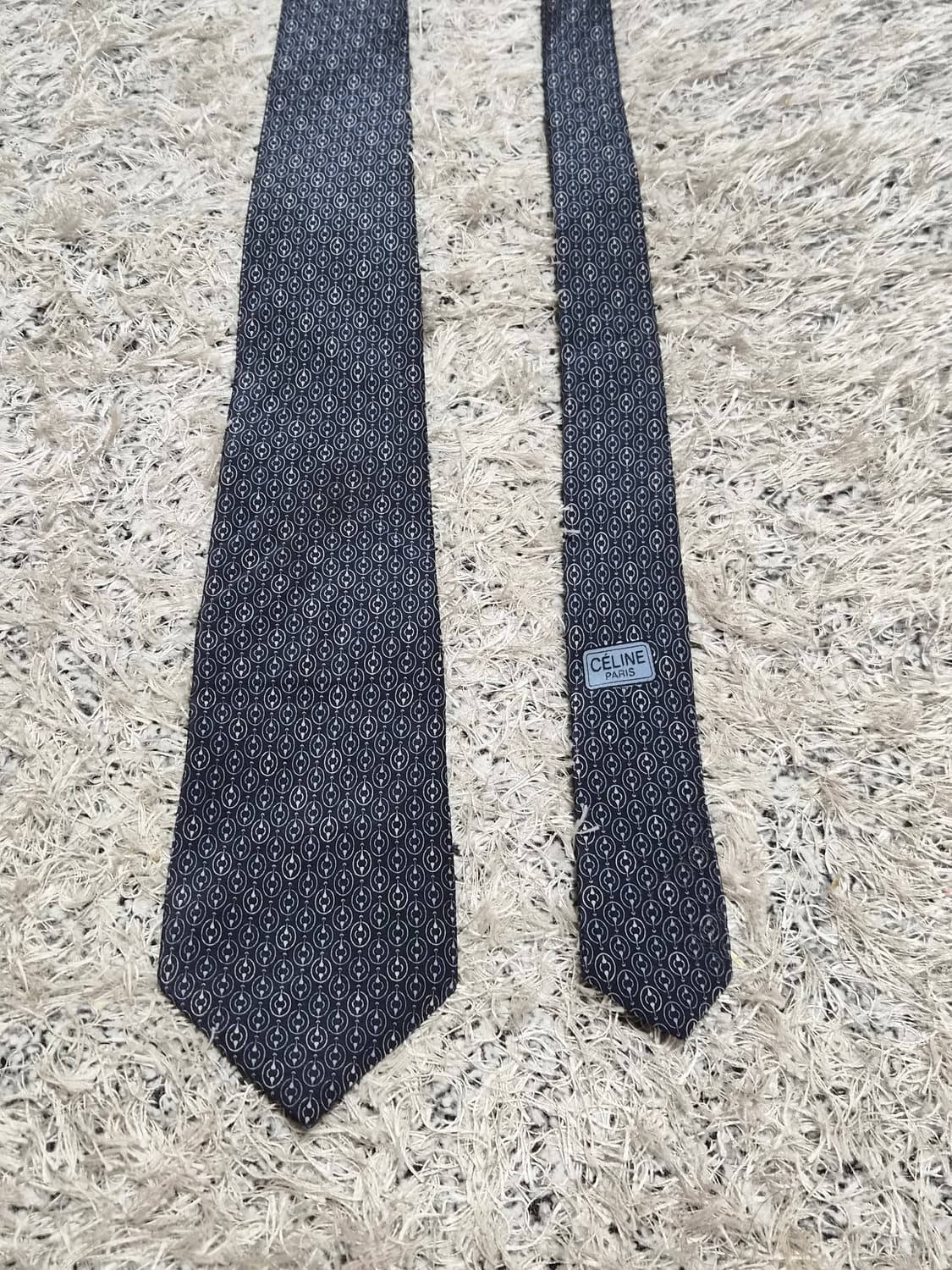셀린느Celine 은장 패턴 넥타이 Free - N44 상품이미지5
