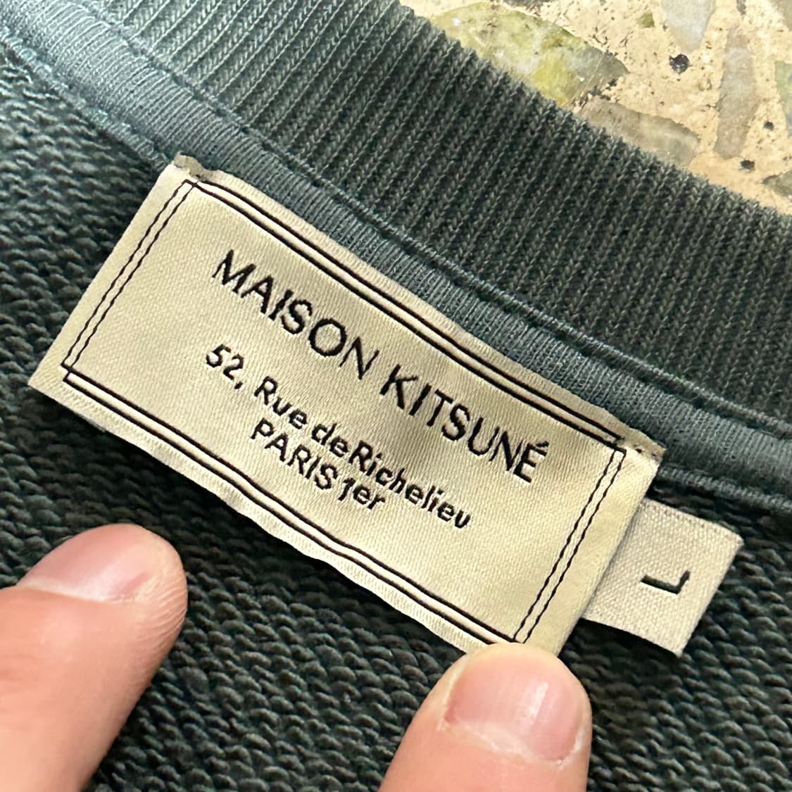 메종키츠네 그린 맨투맨 상품이미지5