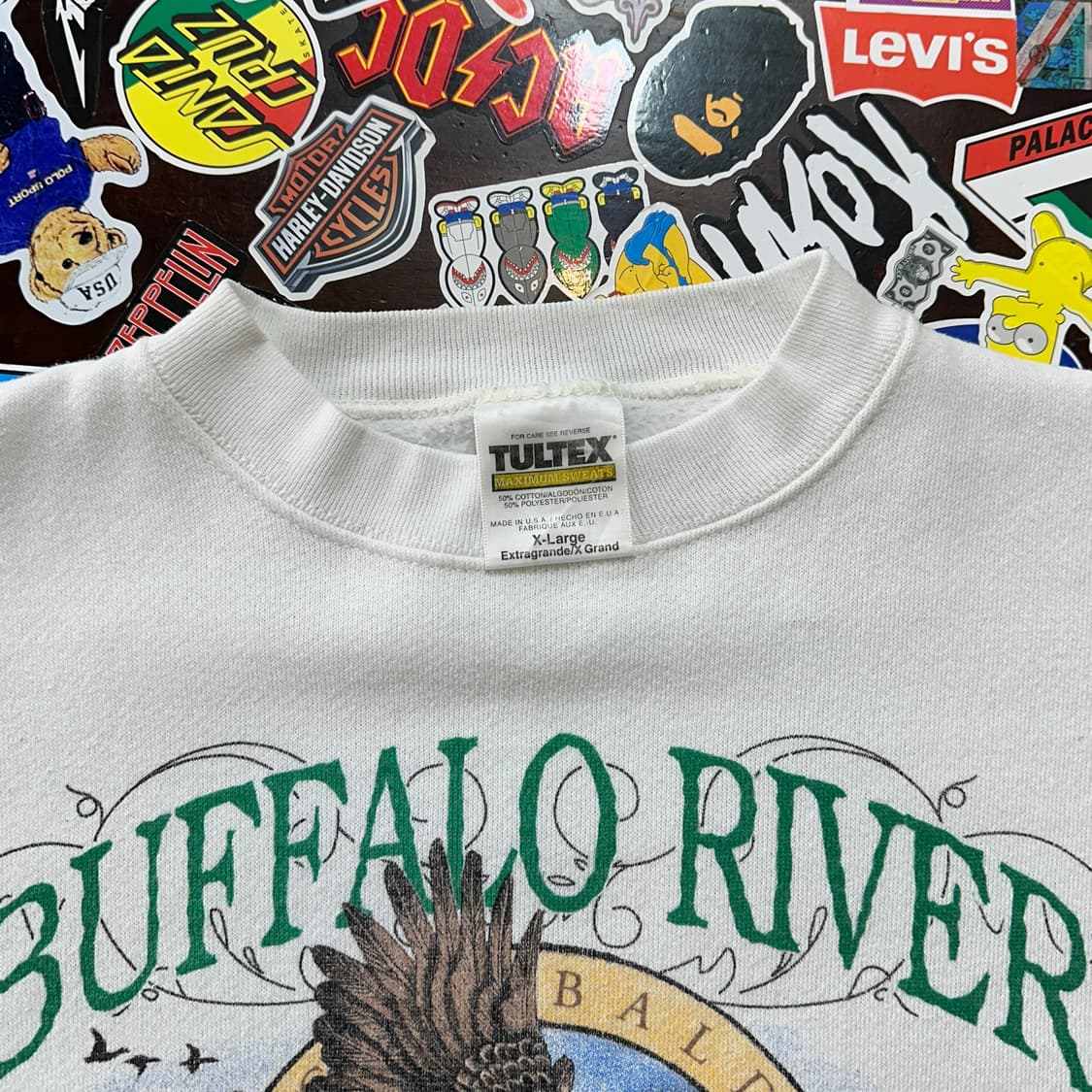 90s USA 툴텍스 버팔로 리버 빈티지 스웻셔츠 XL 상품이미지8