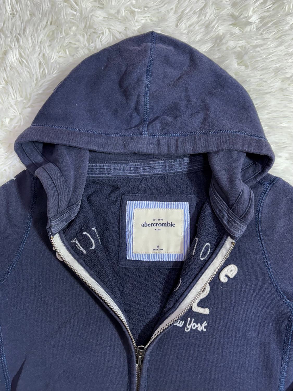 아베크롬비 딱붙핏 네이비 후드집업  상품이미지6