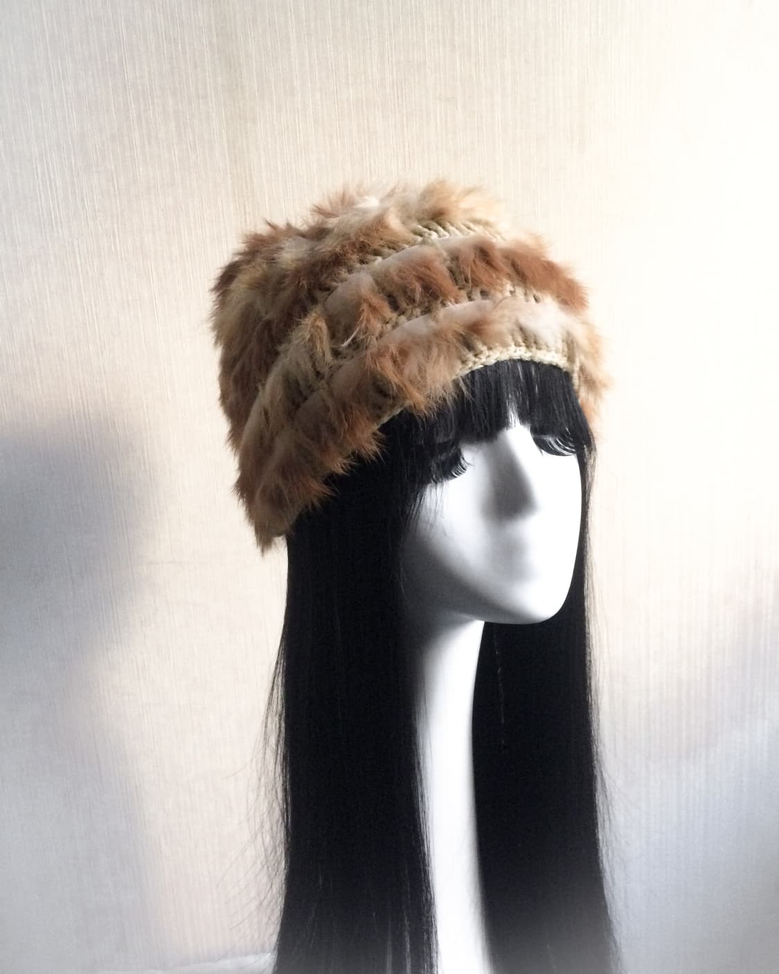  Rabbit fur trimming beanie 상품이미지2