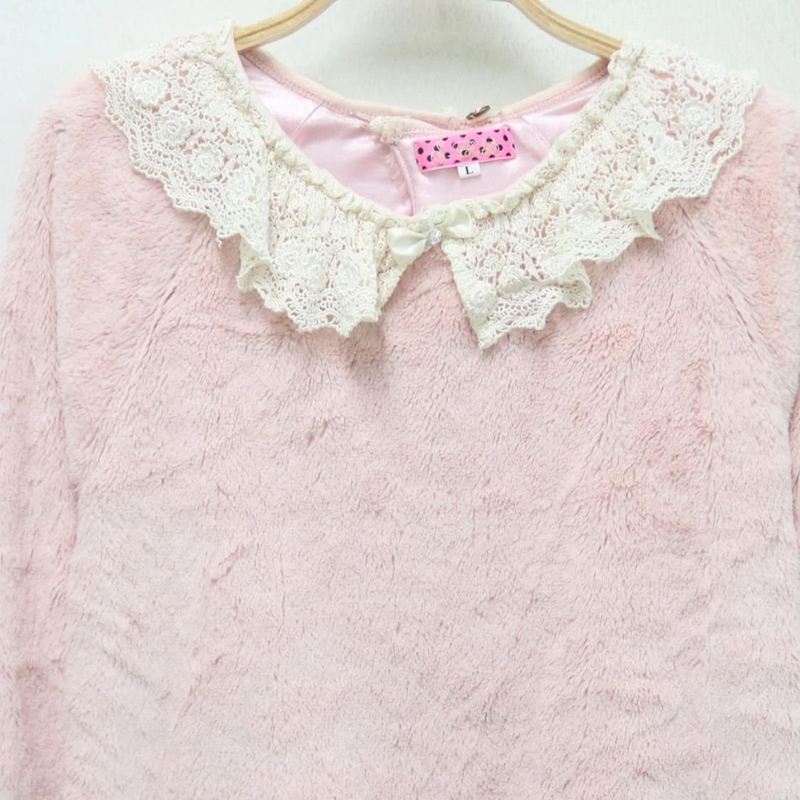 S-CUTIE 딸기우유 레이스 레이어드 부클 맨투맨 60879 상품이미지5