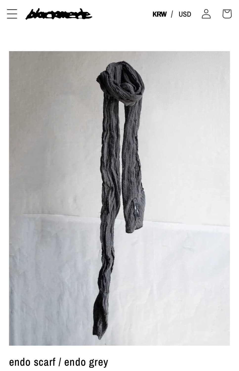블랙멀(blackmerle) 엔도 스카프(그레이) 상품이미지1