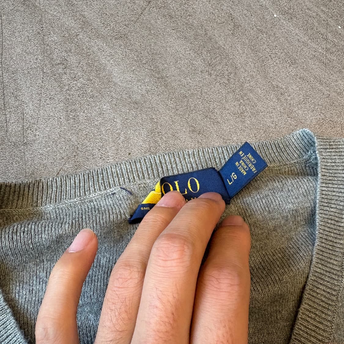 폴로 정품 그레이 피마 코튼 니트 상품이미지6