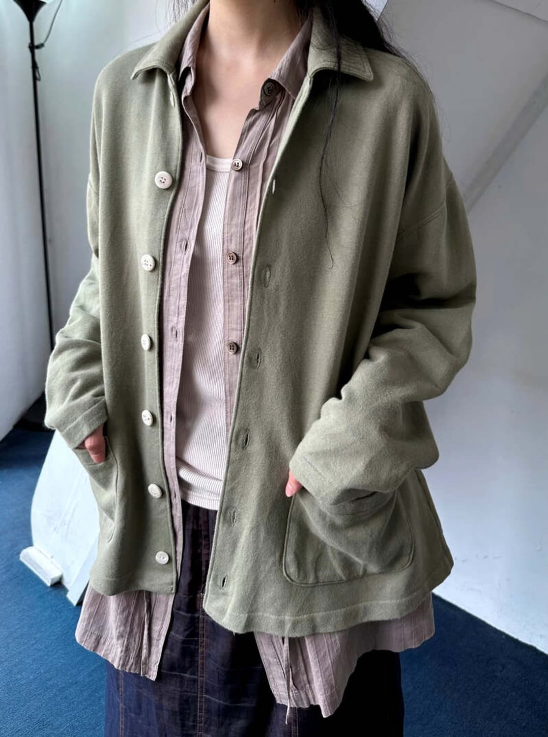 Cotton sweat fabric soft single jacket 상품이미지8