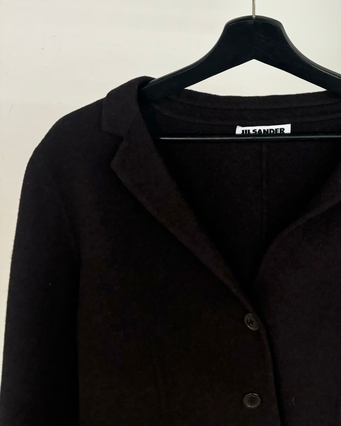 질 샌더 딥 브라운 캐시미어 크롭 자켓 상품이미지3