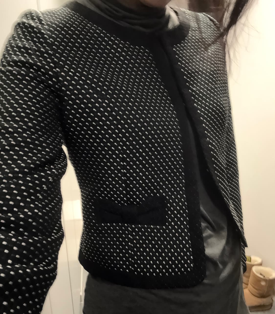 도트 리본 블랙 트위드 자켓 (44 추천) 상품이미지3