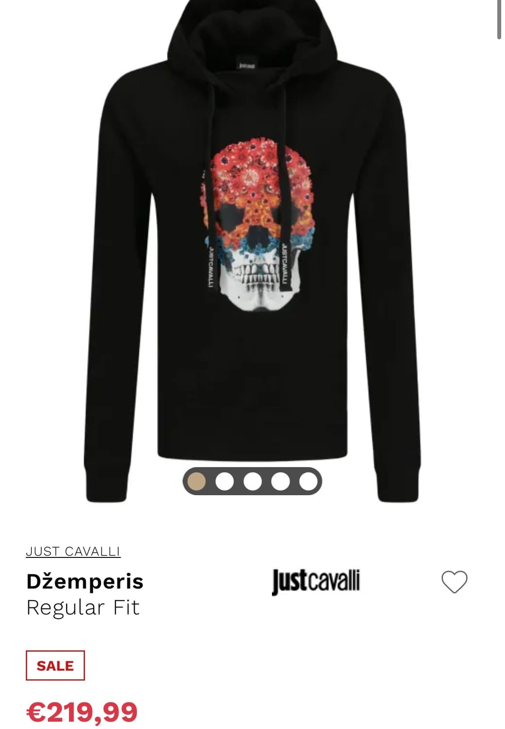 [105] 저스트까발리 스컬 후드티 상품이미지3