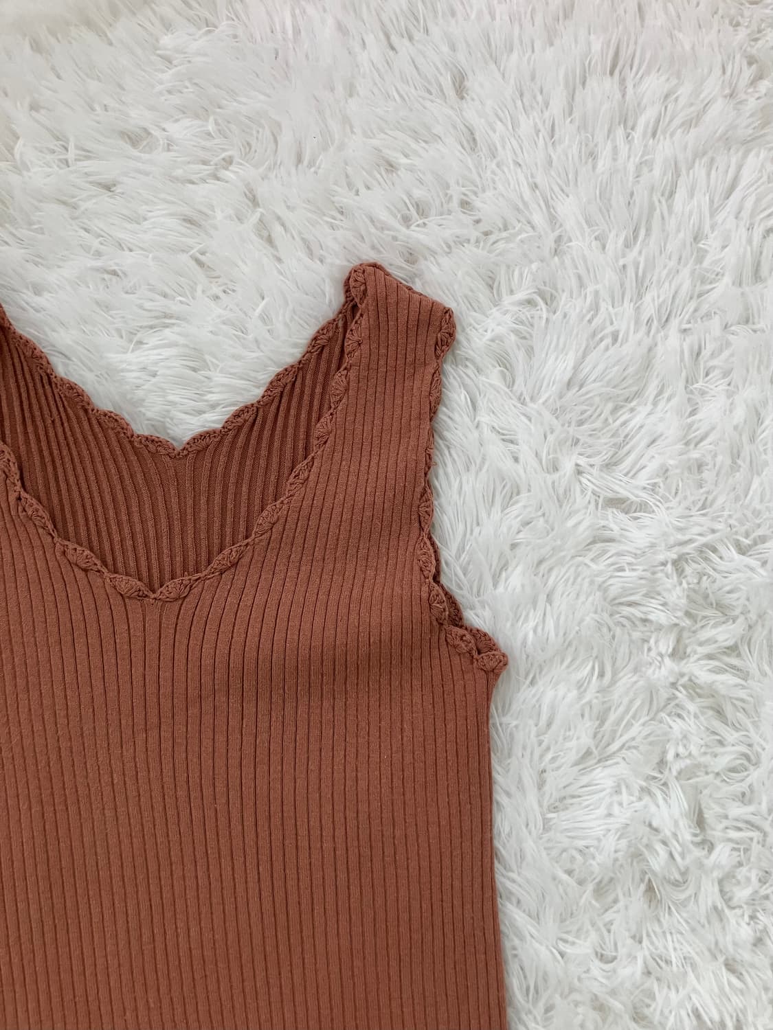 빈티지 브라운 브이넥 니트 나시 y2k 스트릿 갸루 펑키 일본빈티지584 상품이미지3