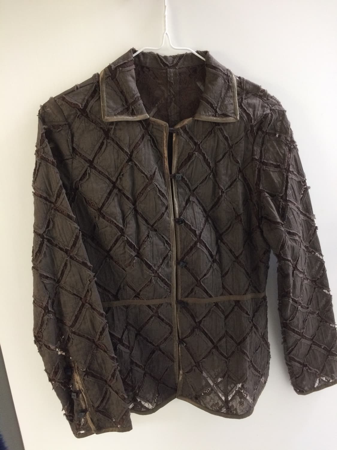 브라운 시스루 셔츠 상품이미지1