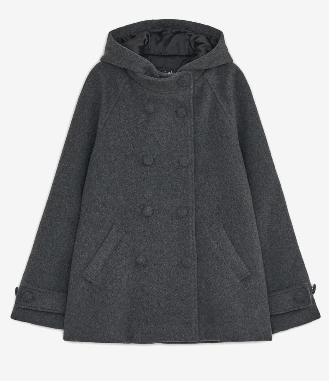 허그유어스킨 하프 코트 차콜 상품이미지1