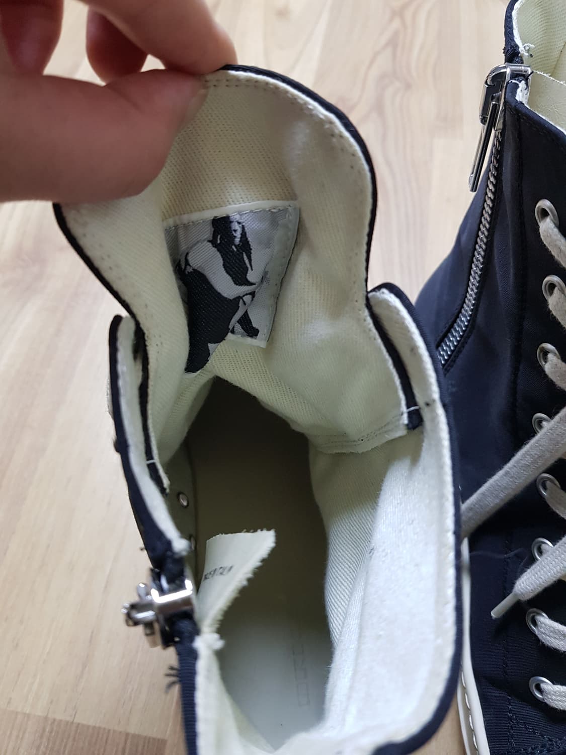 릭오웬스 다크쉐도우 라몬즈 컨버스 하이탑 스니커즈 상품이미지4