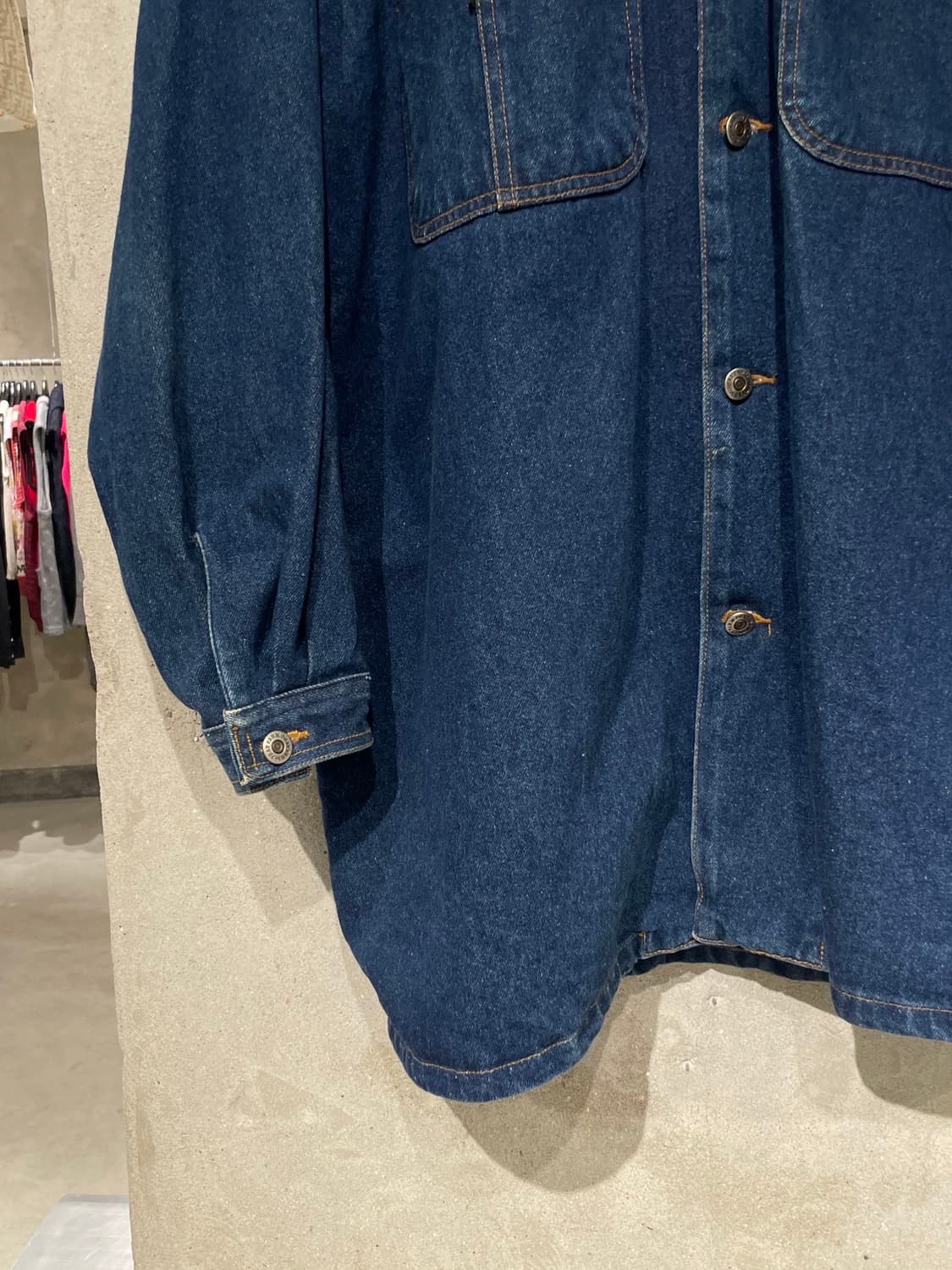 팻 팜 진청 워크 오버 데님 셔츠 자켓 상품이미지4