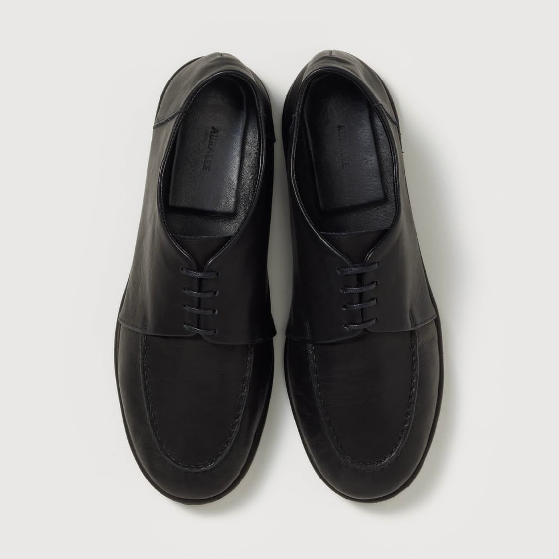 [9]오라리 25fw 레더 레이스업 슈즈/블랙 상품이미지3