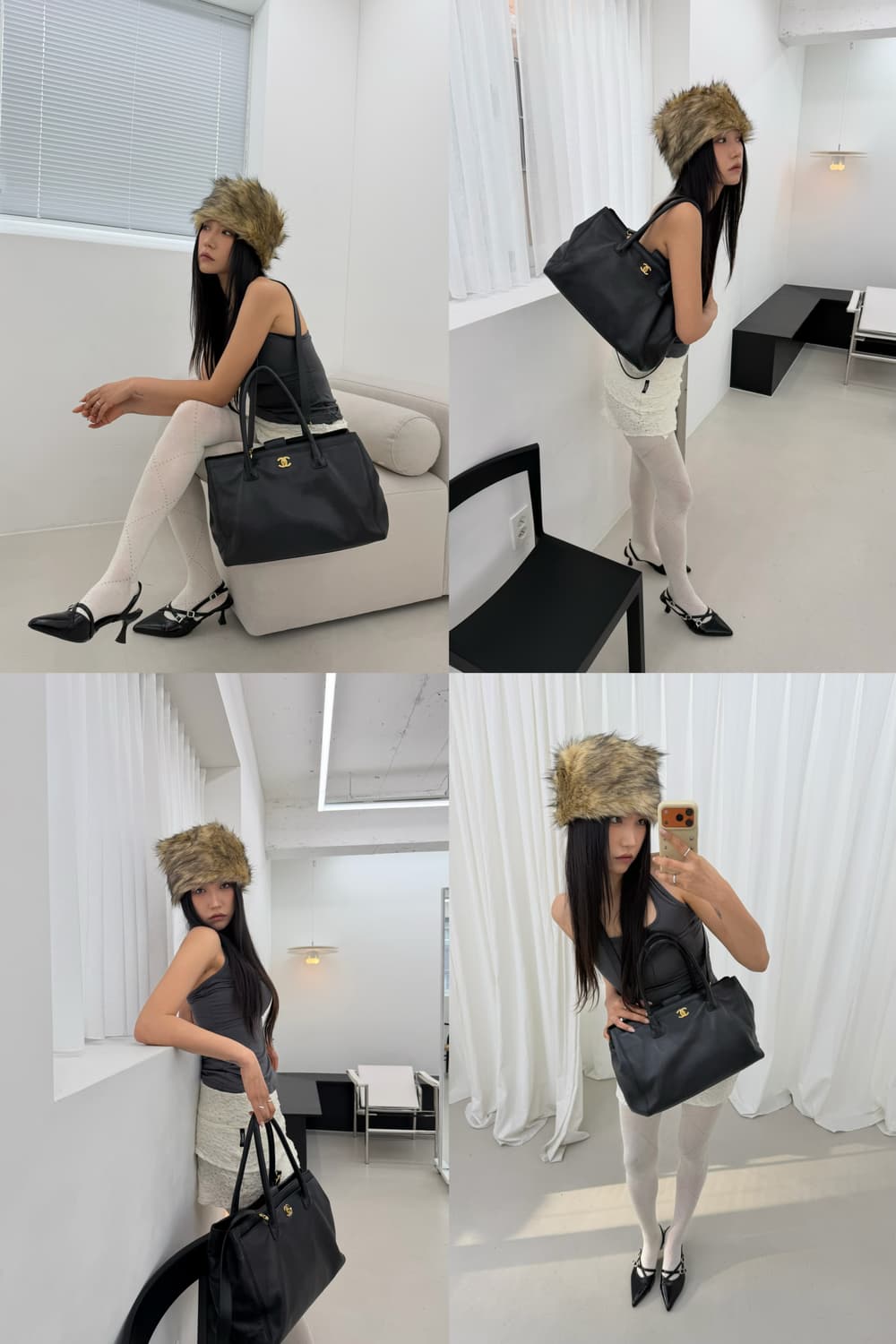 샤넬 서프백 금장 블랙 상품이미지2