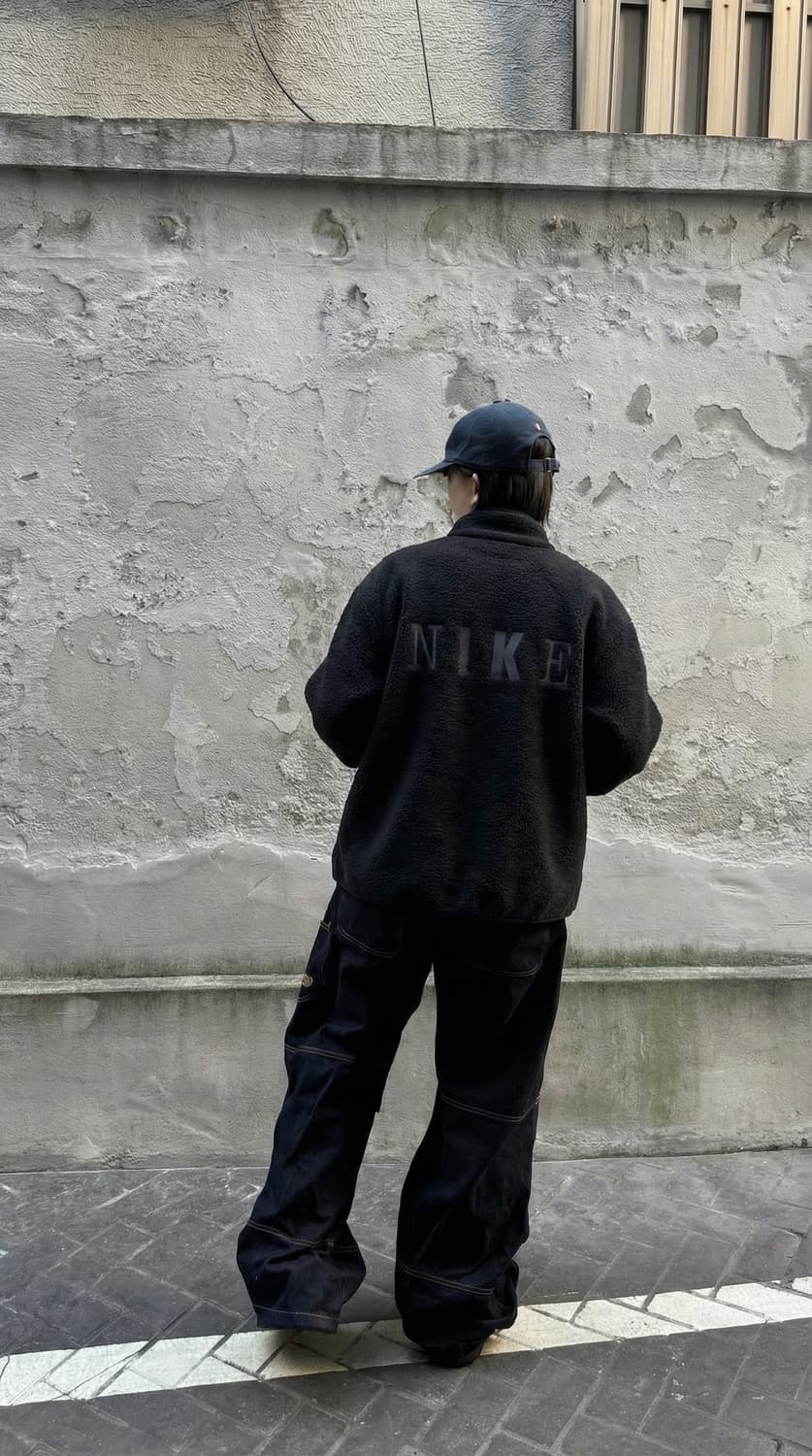나이키 레터링 플리스 자켓 상품이미지1