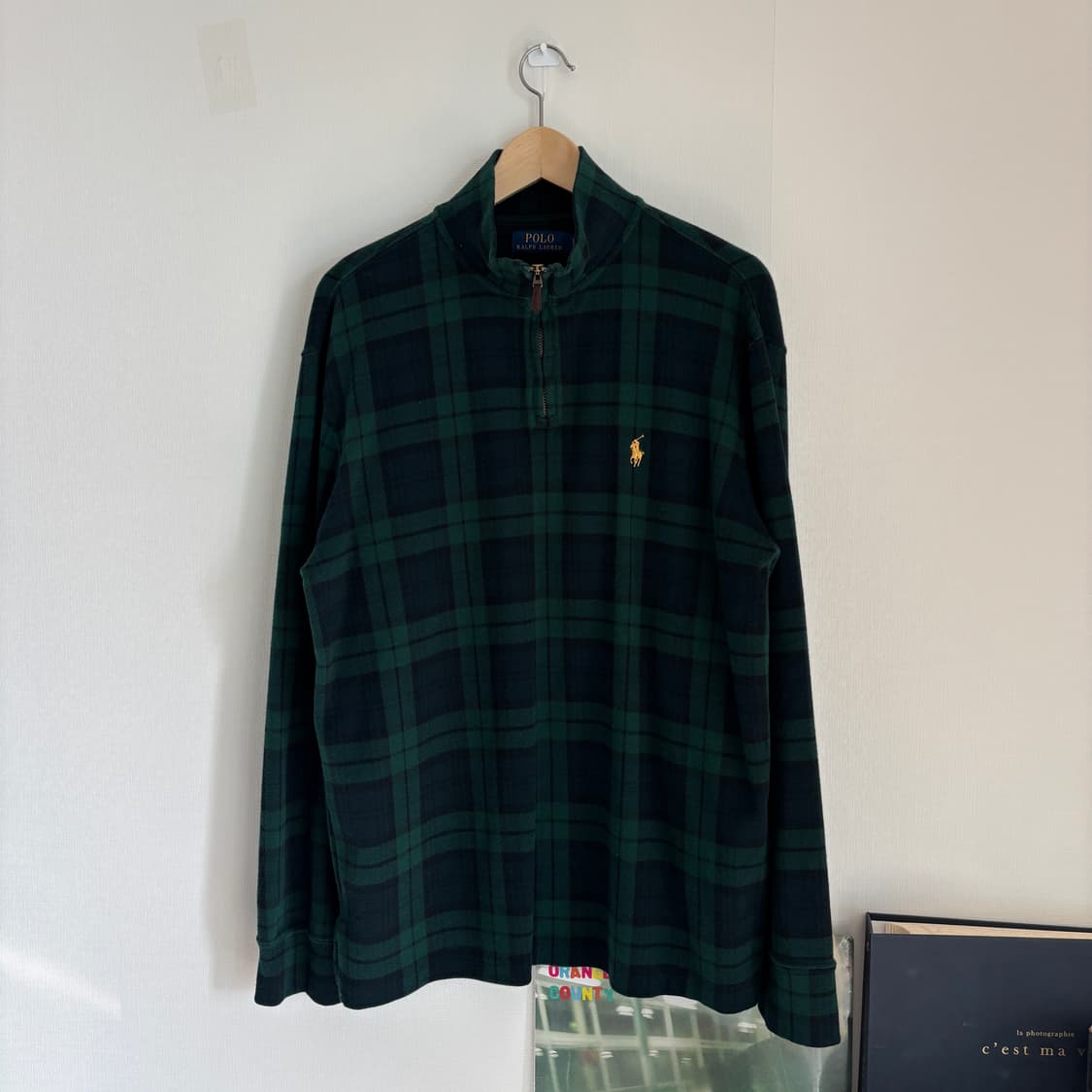 폴로 랄프로렌 블랙와치 반집업 L 상품이미지1