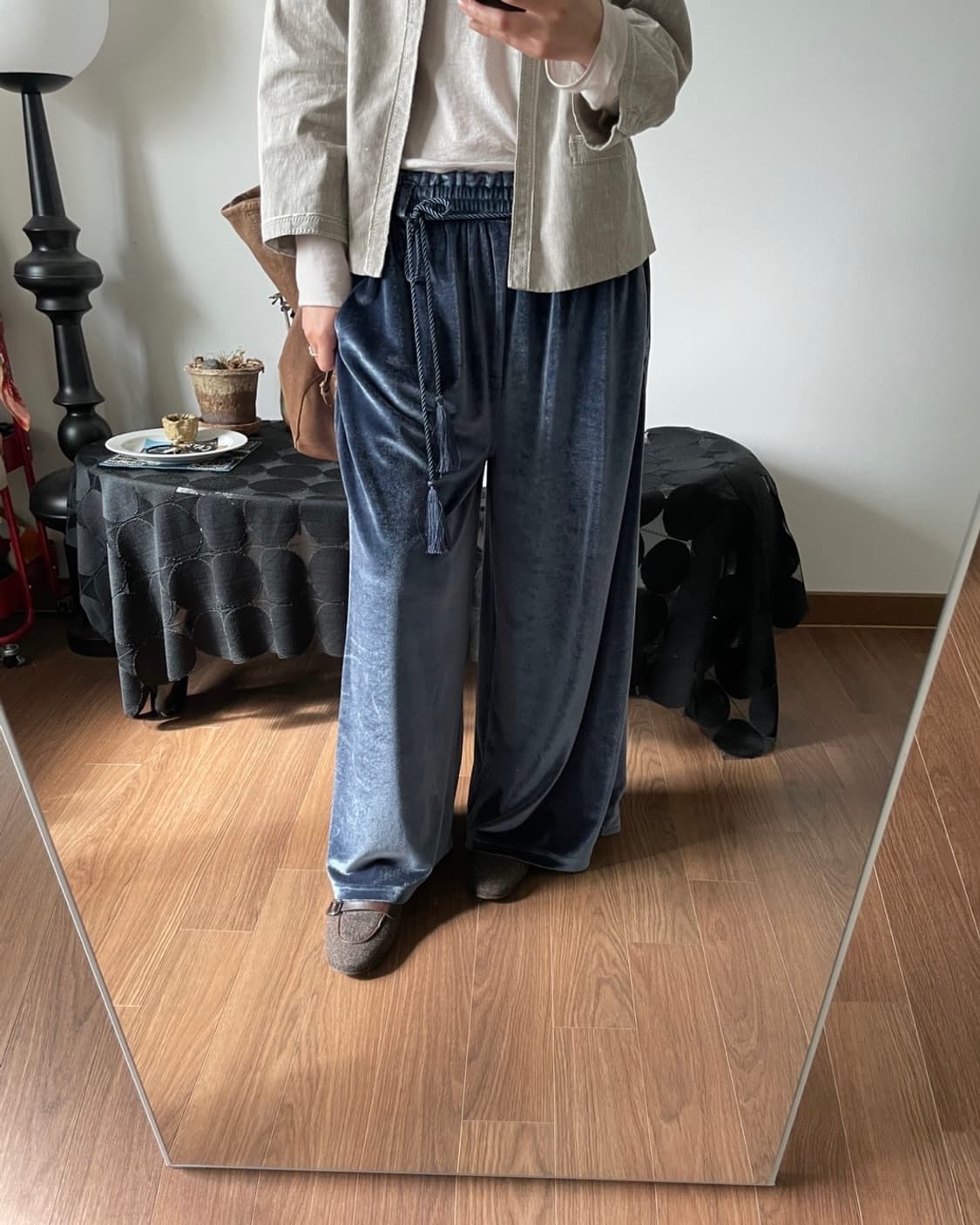 velour wide pants 상품이미지5