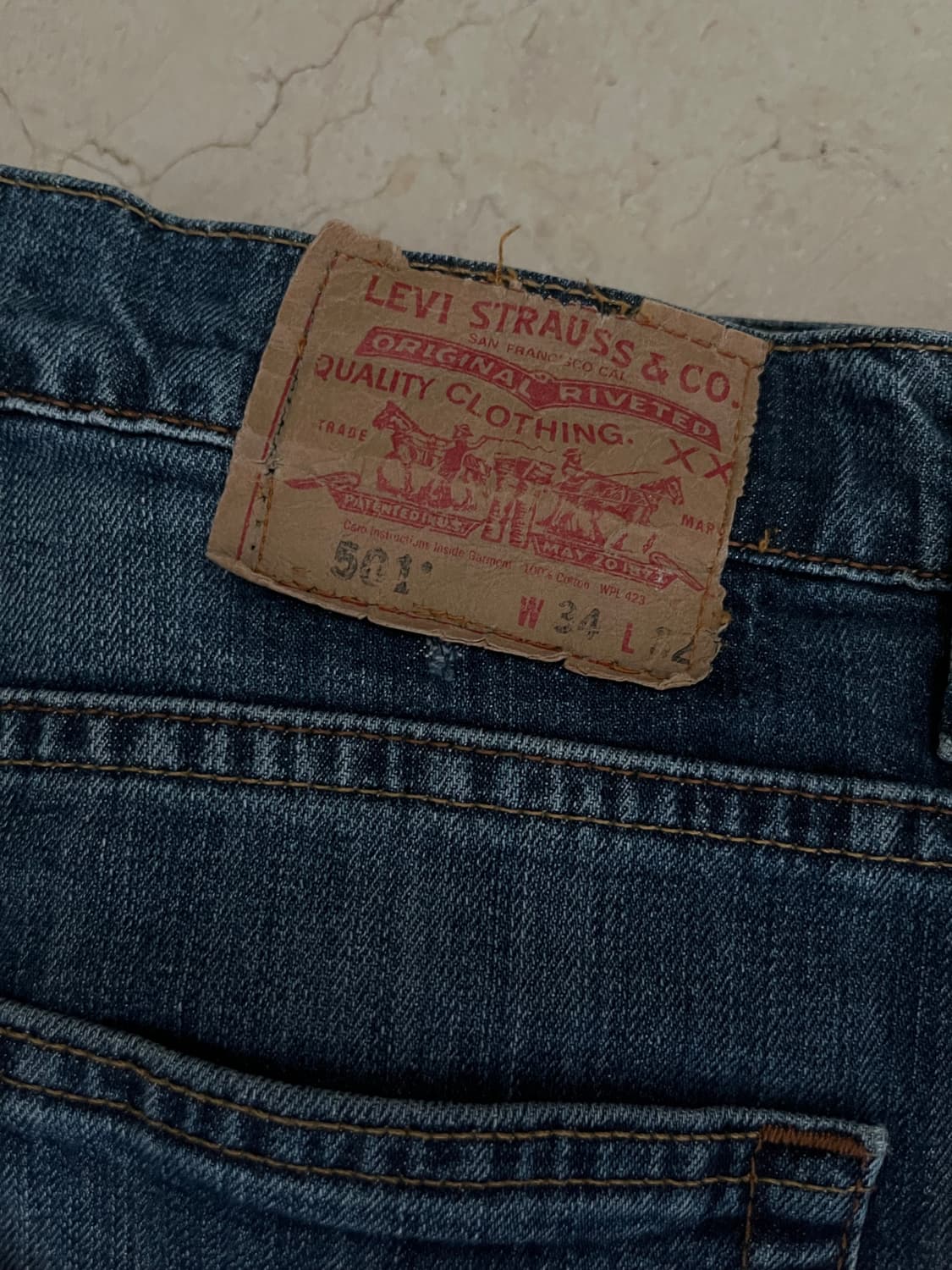 리바이스 501 W34 L32 (청) 상품이미지2