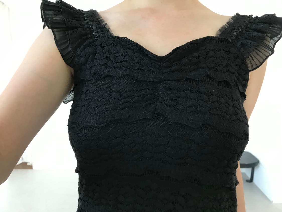 vintage black frill sleeveless 상품이미지3