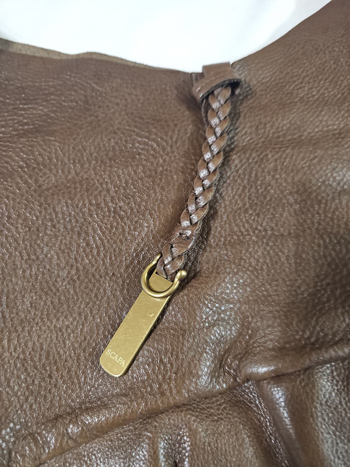 SCAPA 빈티지 보헤미안 가죽 레더 호보백 숄더백 상품이미지2