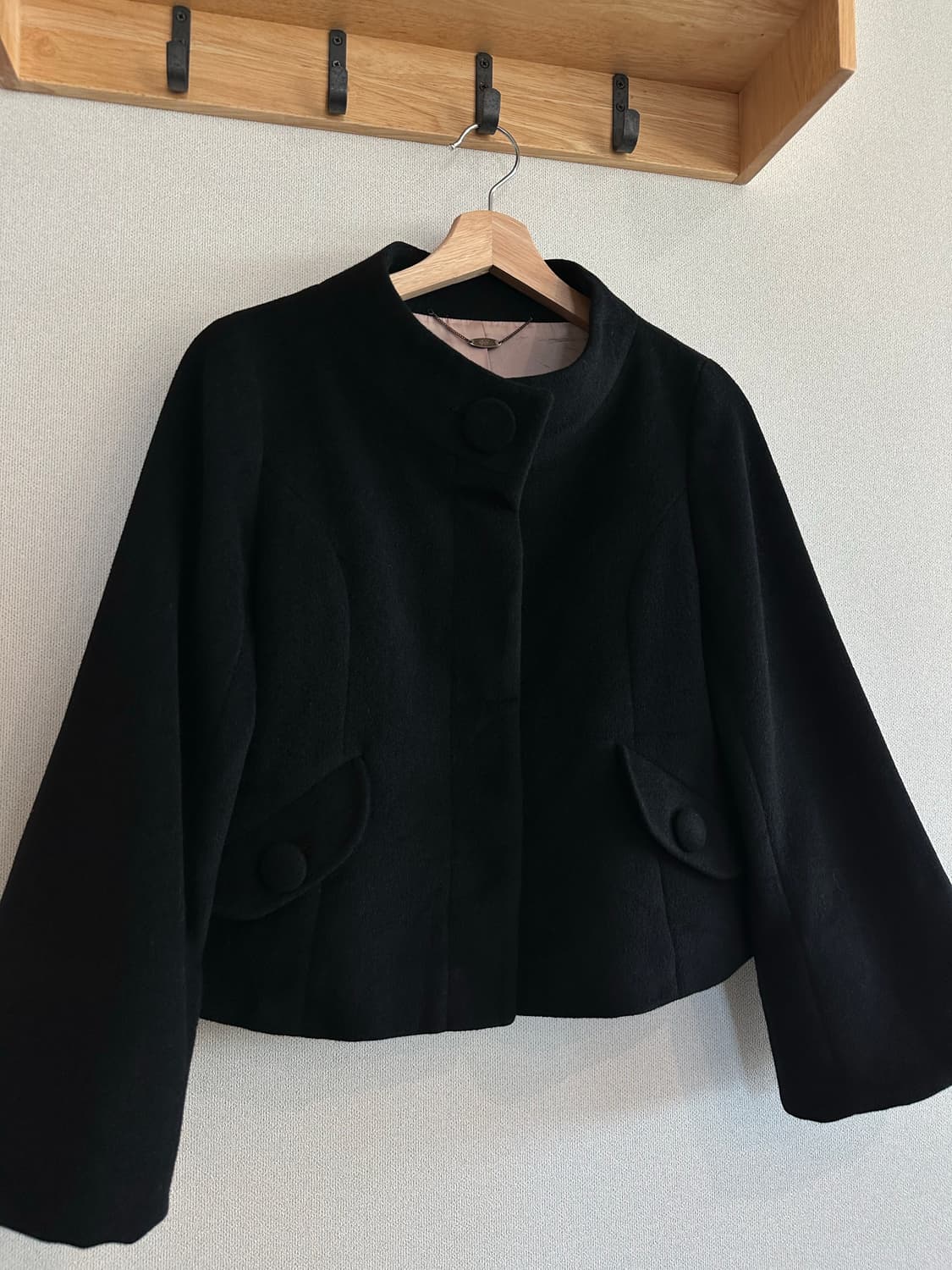 jpn ef-de 울 앙고라 혼방 블랙 숏자켓 일본맛숏코트 갸루 괴짜 상품이미지2