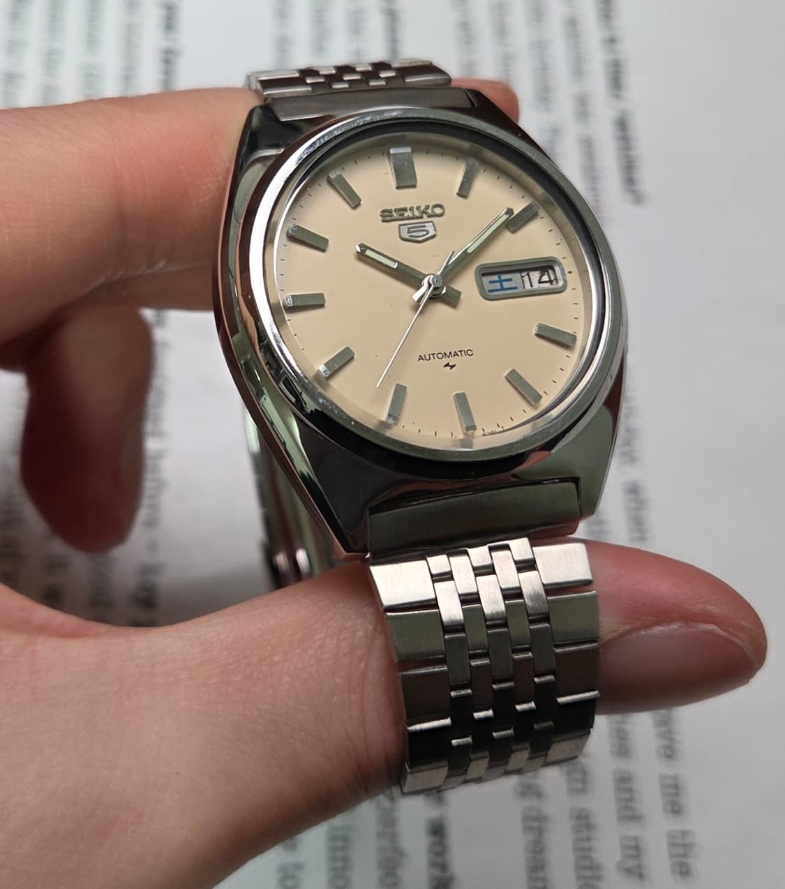 빈티지 세이코 한자 데이데이트 샌드 베이지 7009 뻐뻐시 브레이슬릿 v 상품이미지3