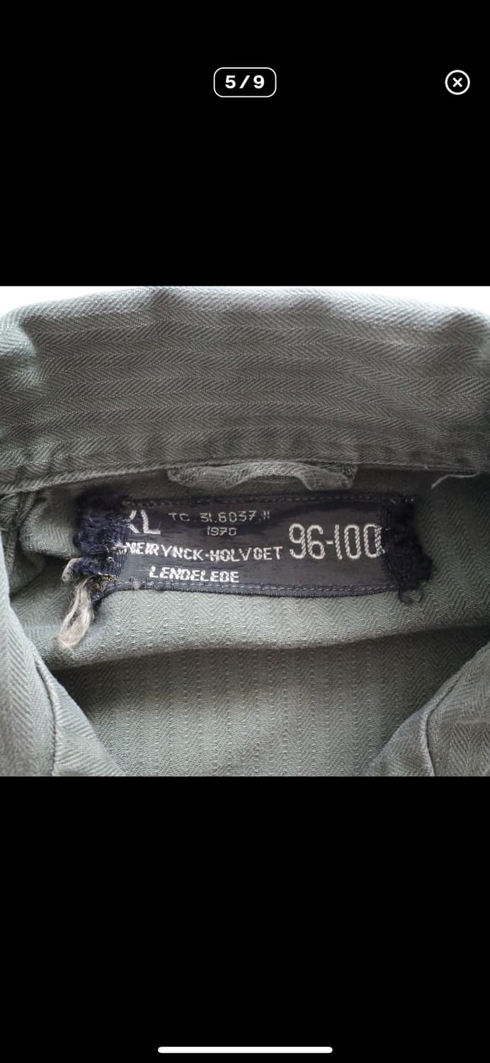 [L] 70s 네덜란드군 HBT 유틸리티 셔츠 상품이미지5