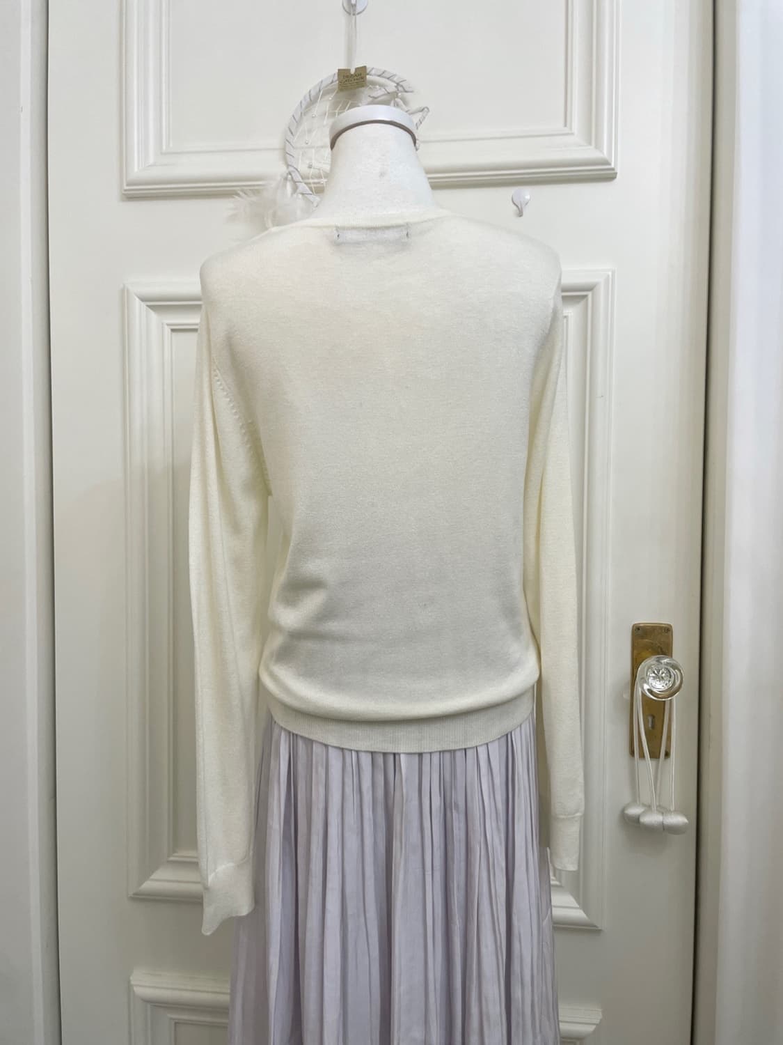 ivory pastel flower embroidery beautiful 상품이미지5