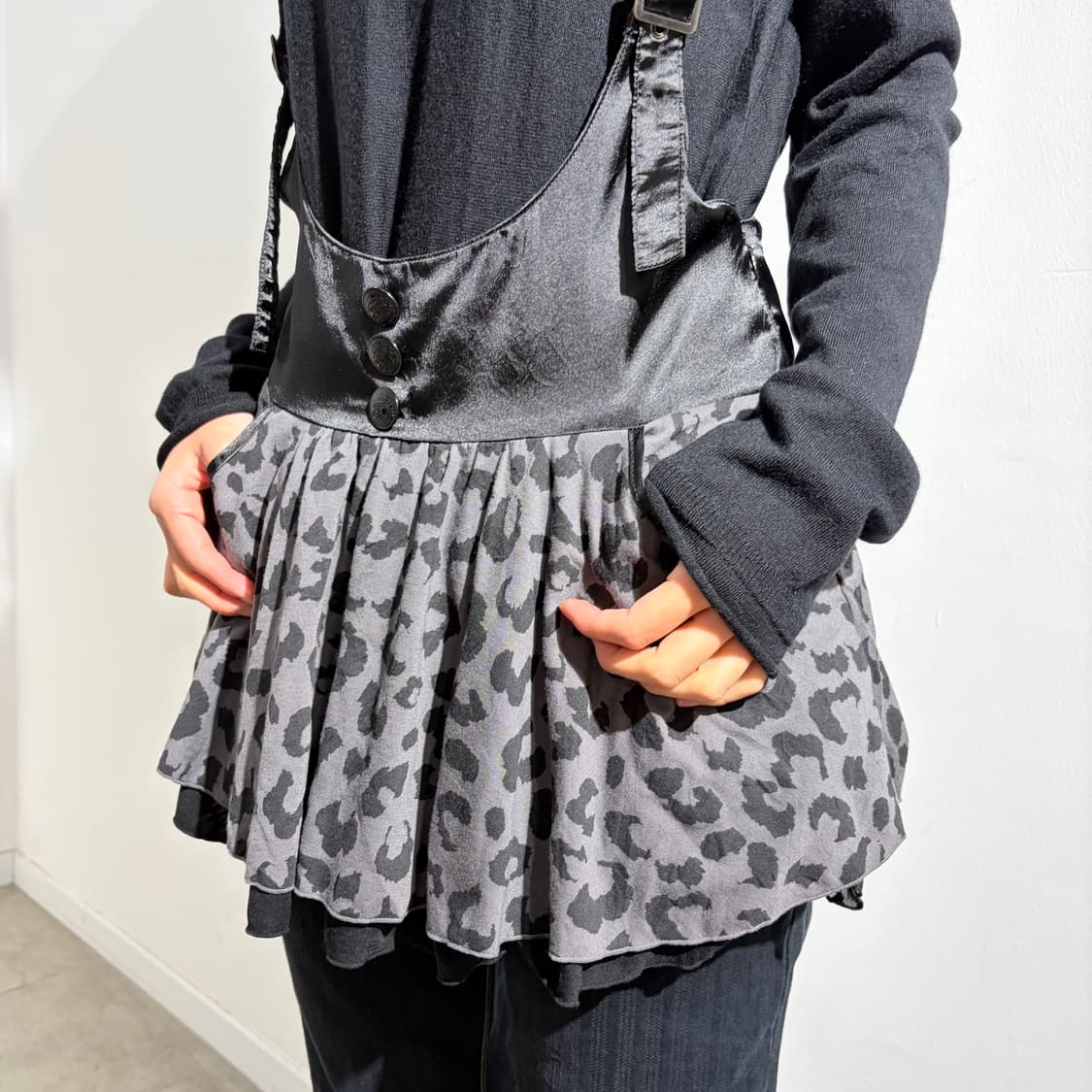 Dress Upin Honey Closet레오파드 펑크 갸루 치마 스커트 상품이미지2