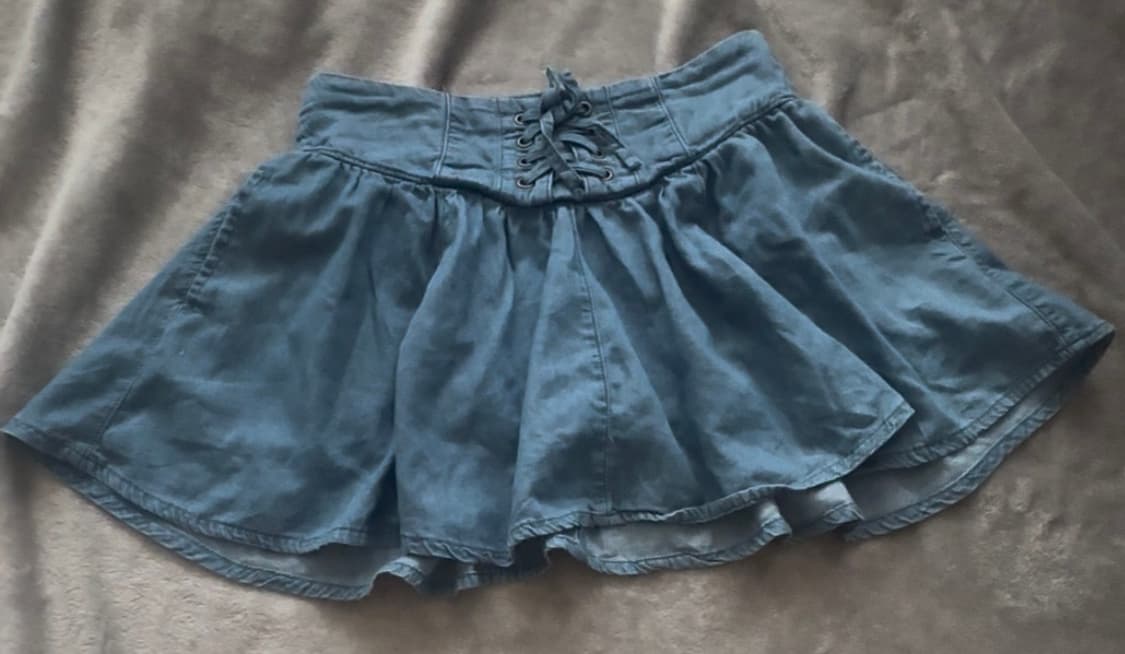 denim eyelet flare skirt 상품이미지3