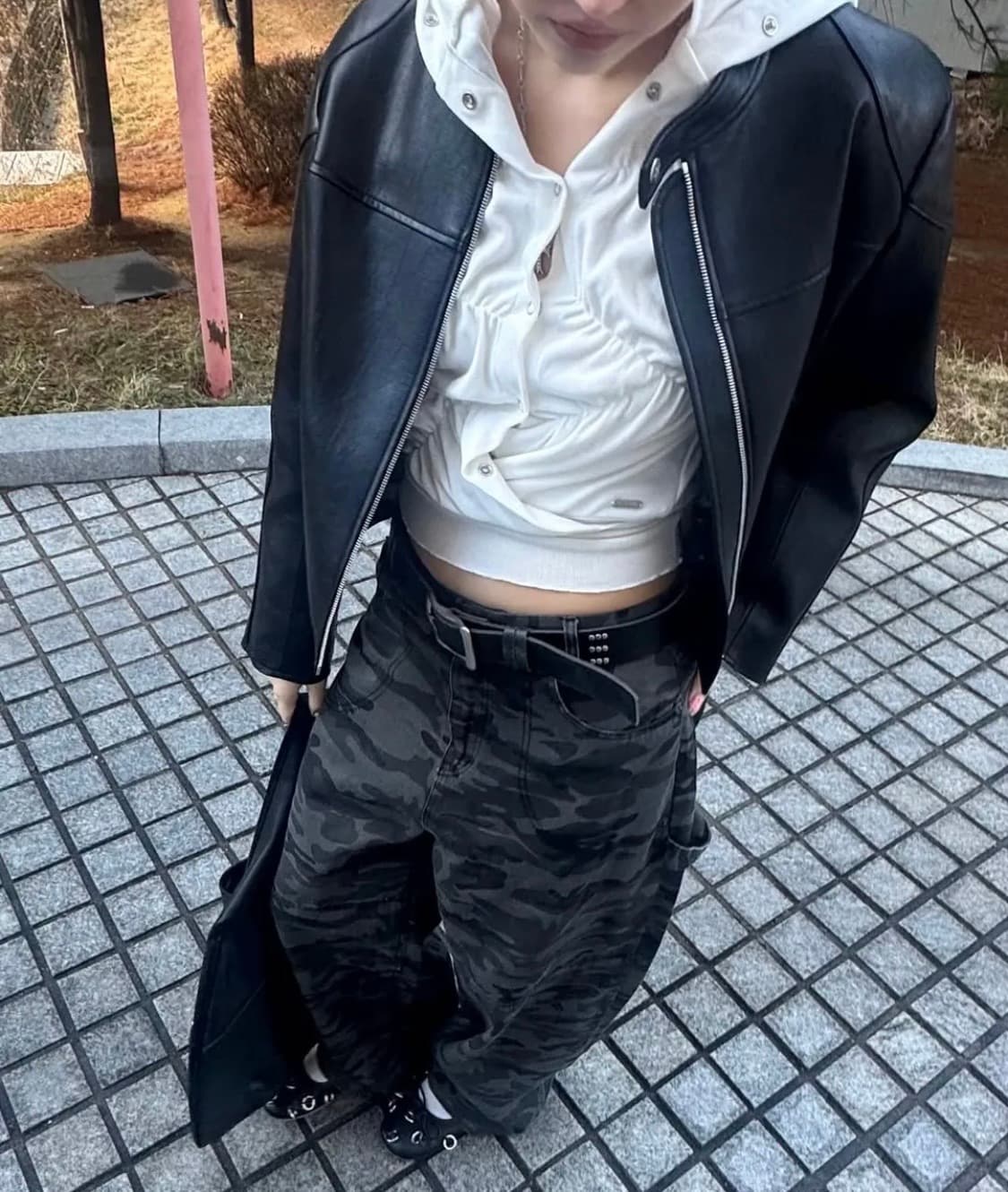 팬시클럽 카펜더 레터링 데님 팬츠 다크 그레이 1사이즈 상품이미지1