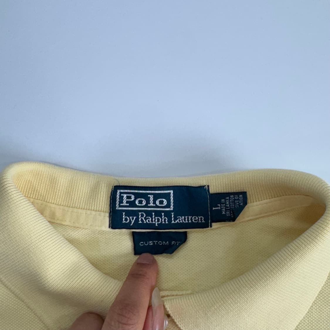 Polo 폴로 네이비 포니 라이트 옐로우 반팔 카라티 상품이미지5