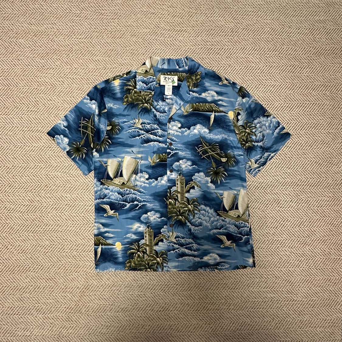 VINTAGE usa made hawaiian shirt 상품이미지1
