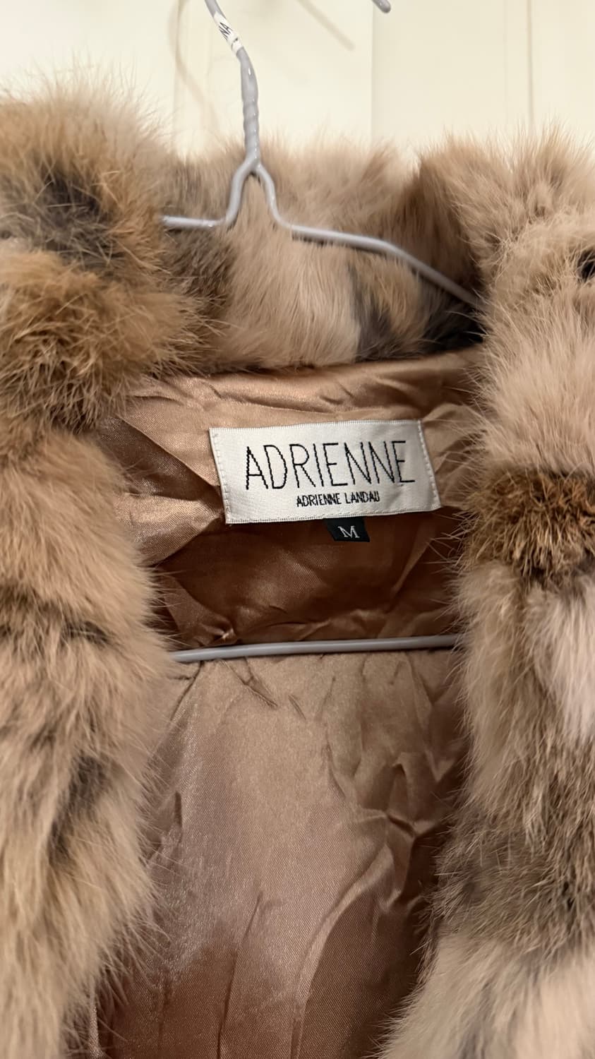 Adrienne Landau 리얼 래빗 퍼 코트 상품이미지3