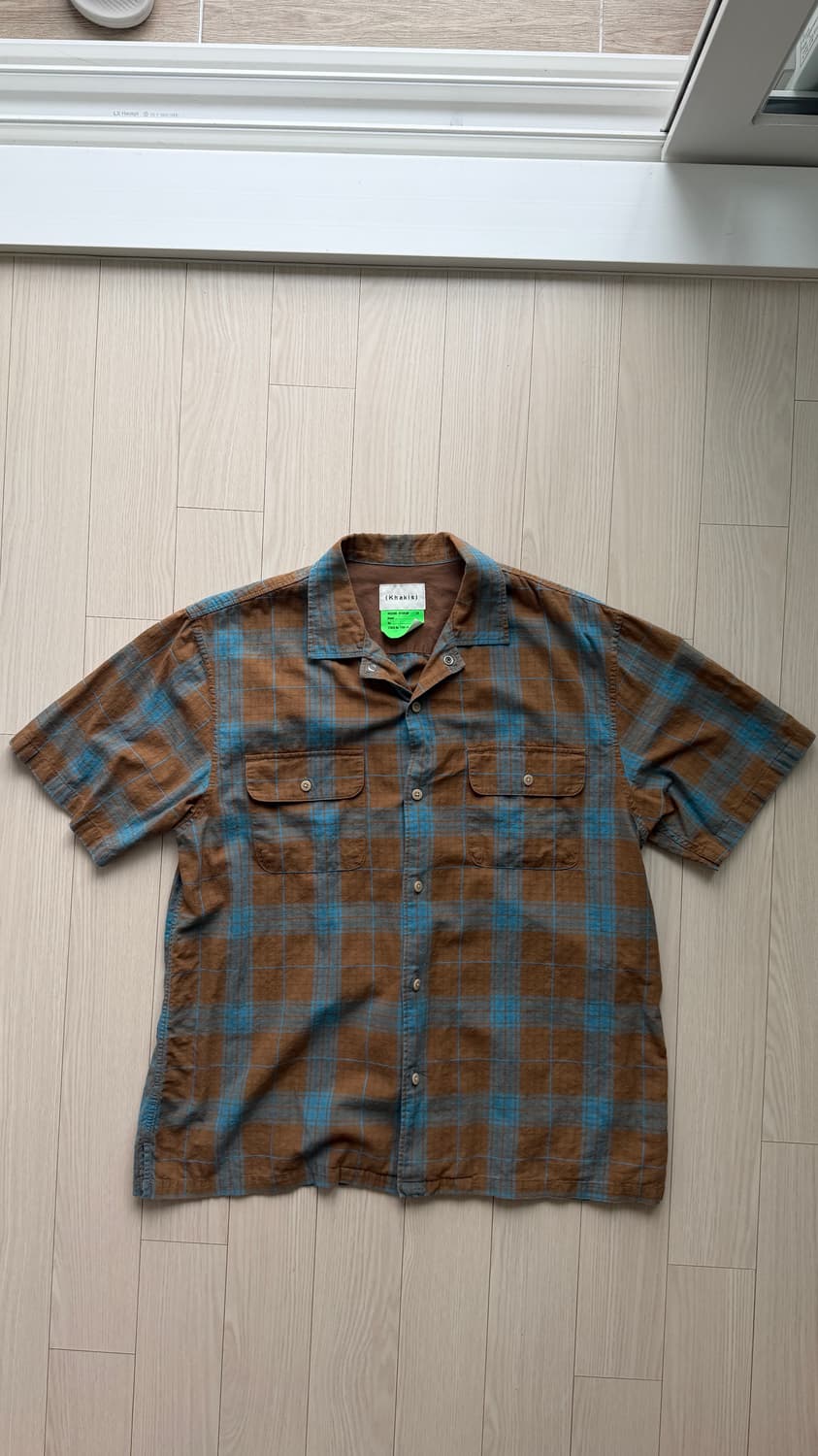 카키스 (khakis) 체크 반팔 셔츠 상품이미지1