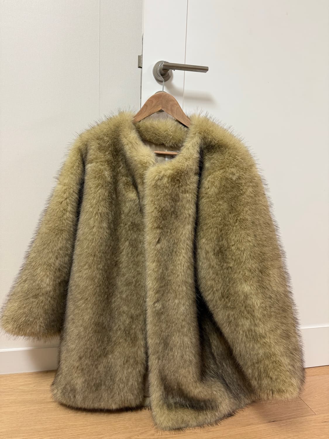 리본빛 jade fur coat beige 상품이미지2