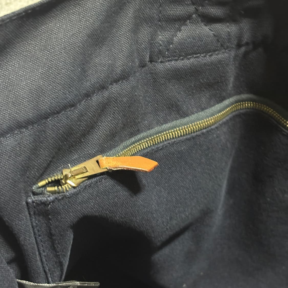 에르메스 후루토 캔버스 토트백 네이비/브라운 상품이미지8