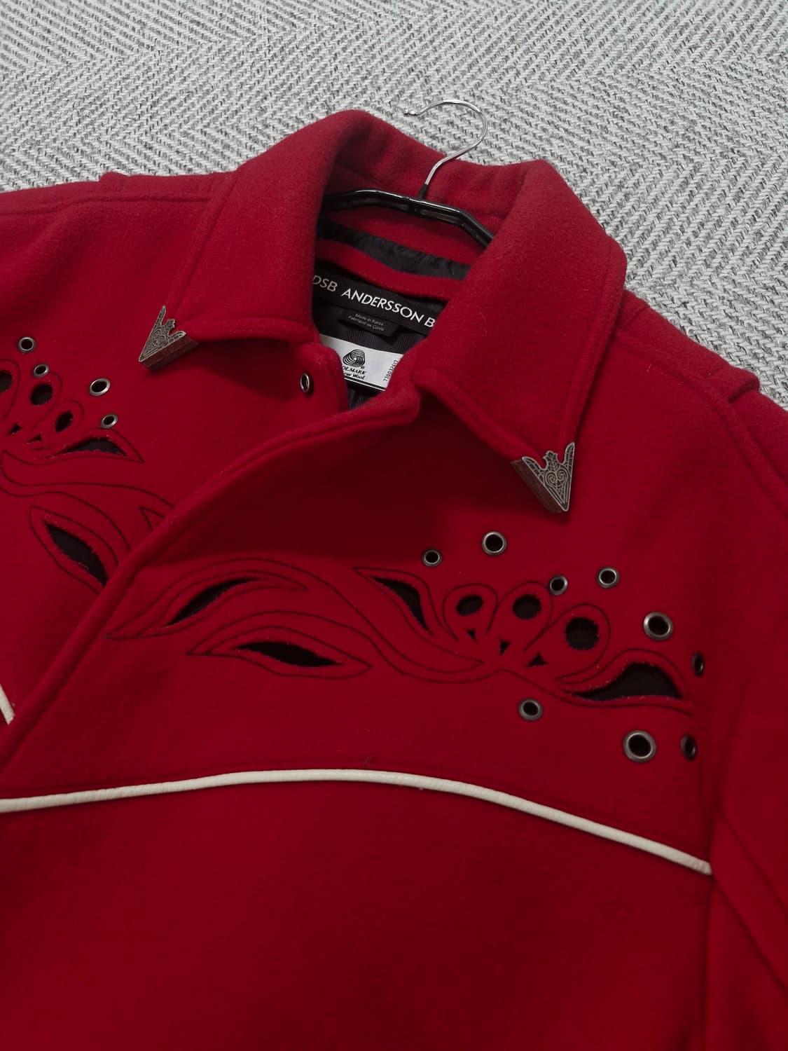 (미시착새상품/샘플) 앤더슨벨 르망 웨스턴 블루종 레드 L 상품이미지2