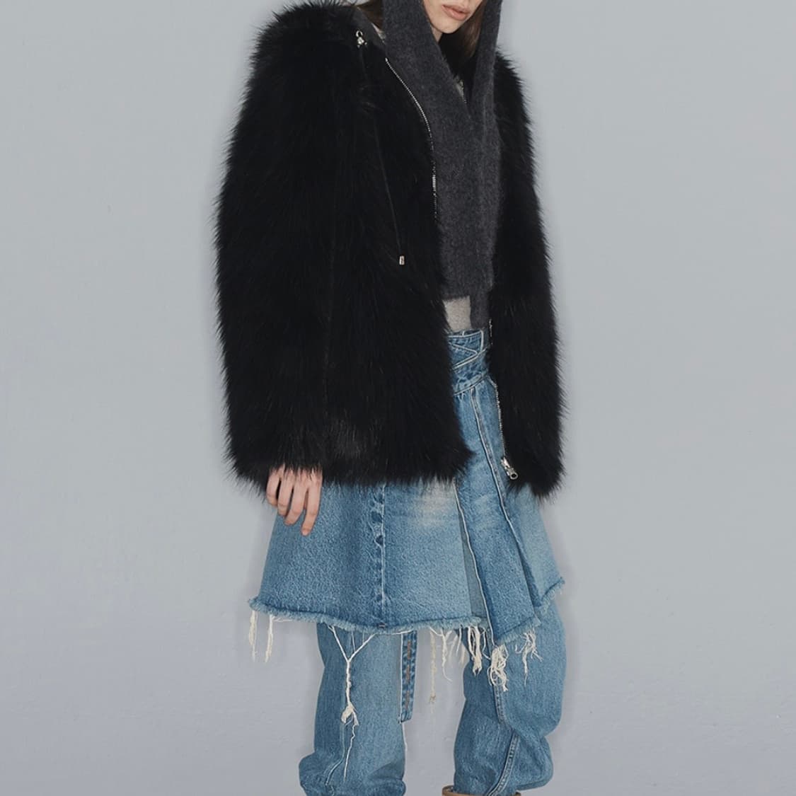 [OPENYY] 오픈와이와이 리버시블 퍼 후드자켓 #BLACK 상품이미지2