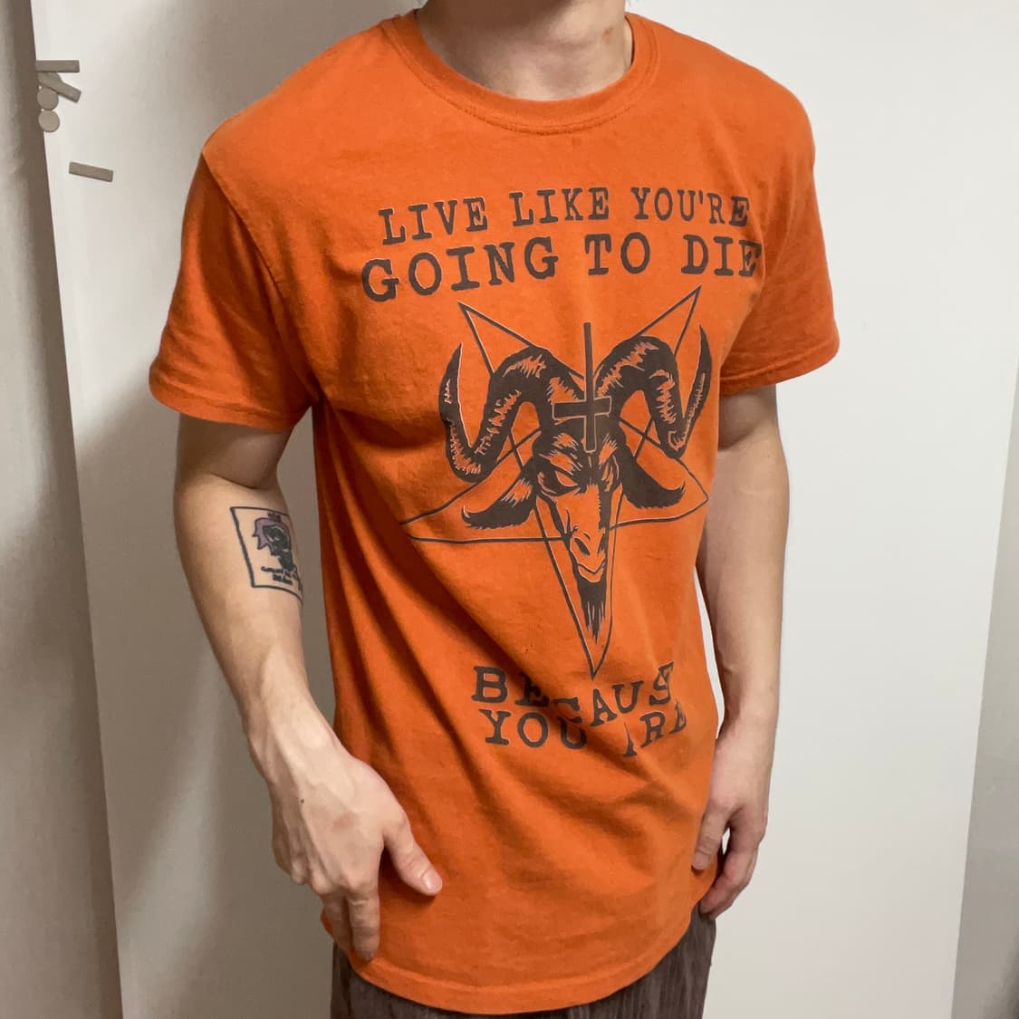 VINTAGE DEVIL ORANGE SHORT SLEEVE 상품이미지4